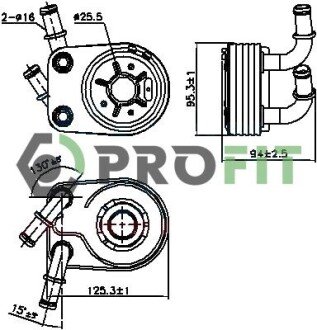 Радіатор масляний profit 17450029