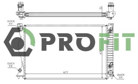 Радіатор охолодження двигуна profit 17400002 на Ауди А6 с6
