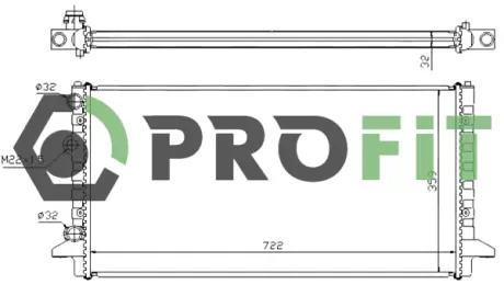 Радиатор охлаждения двигателя PROFIT 17400017