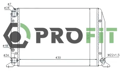 Радиатор охлаждения двигателя PROFIT 17400022