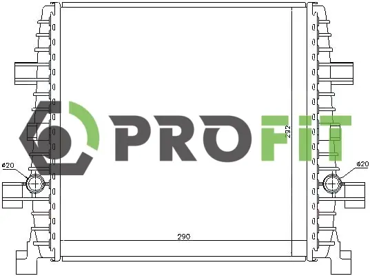Радиатор охлаждения двигателя PROFIT 17400025