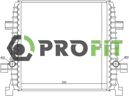 Радиатор охлаждения двигателя PROFIT 17400025 Ауди Q7