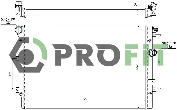 Радиатор охлаждения двигателя PROFIT 17400036