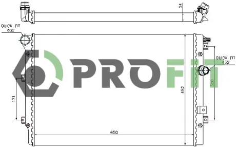 Радиатор охлаждения двигателя PROFIT 17400036