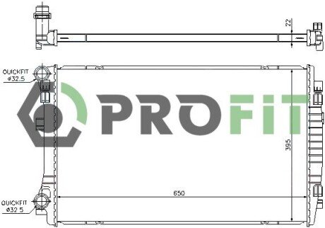 Радіатор охолодження двигуна profit 17400037