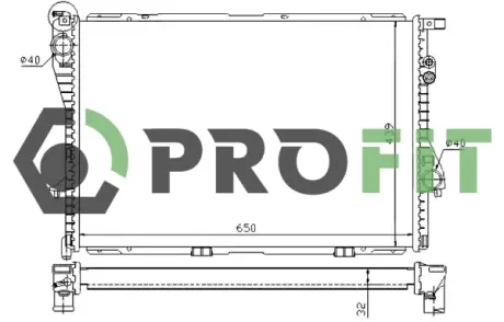 Радіатор охолодження двигуна PROFIT 17400061