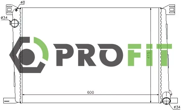 Радиатор охлаждения двигателя PROFIT 17400074