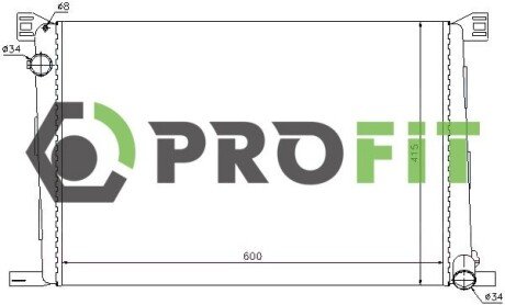 Радіатор охолодження двигуна profit 17400074