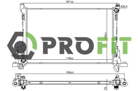 Радиатор охлаждения двигателя profit 1740-0091