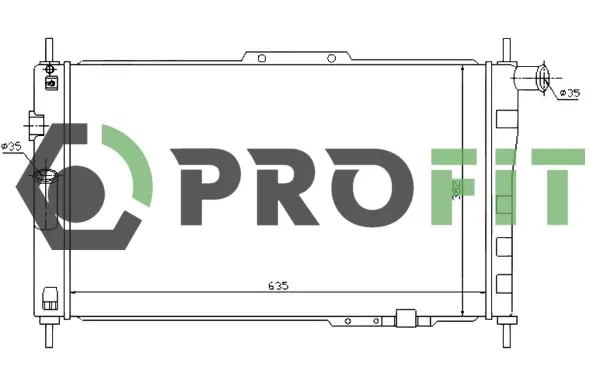 Радіатор охолодження двигуна PROFIT 17400100 (фото 1)