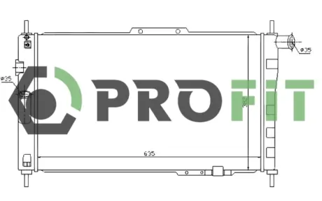 Радіатор охолодження двигуна PROFIT 17400100