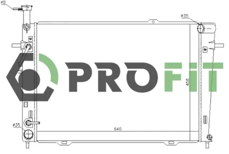 Радіатор охолодження двигуна PROFIT 17400142
