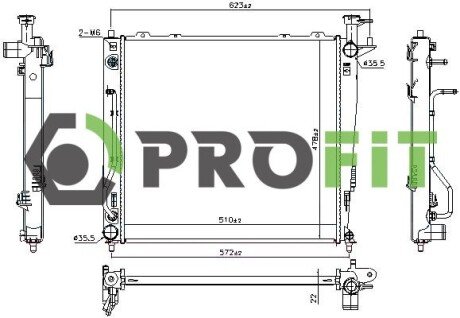 Радиатор охлаждения двигателя profit 17400153