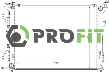Радіатор охолодження двигуна PROFIT 17400158