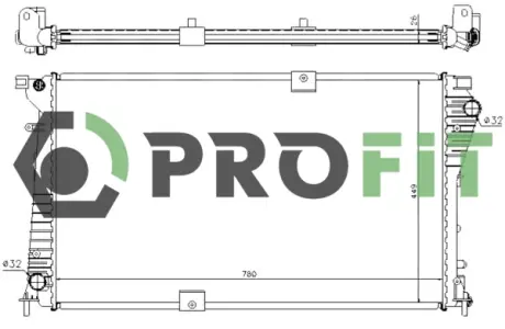 Радіатор охолодження двигуна PROFIT 17400171
