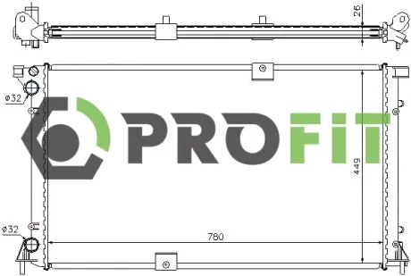Радіатор охолодження двигуна PROFIT 17400184