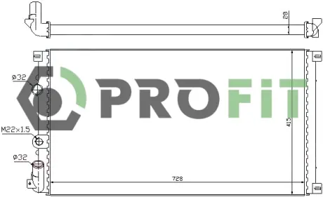 Радіатор охолодження двигуна PROFIT 17400193