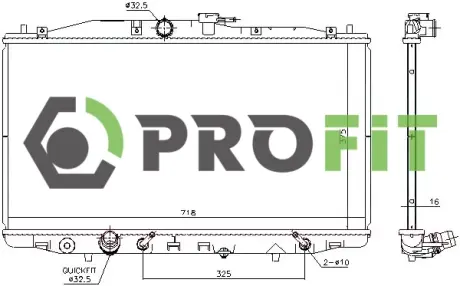 Радіатор охолодження двигуна PROFIT 17400213