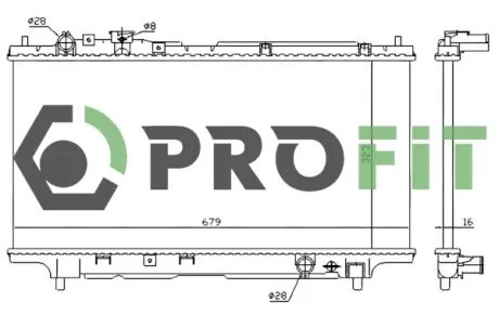 Радіатор охолодження двигуна PROFIT 17400223