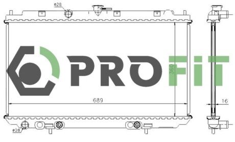 Радіатор охолодження двигуна profit 17400253