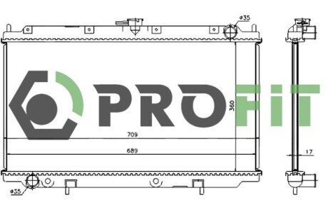 Радиатор охлаждения двигателя profit 1740-0255