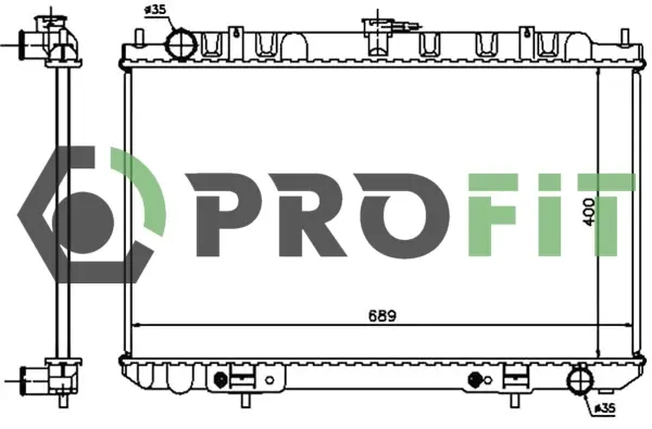 Радиатор охлаждения двигателя PROFIT 17400257