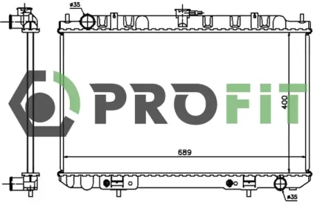 Радиатор охлаждения двигателя PROFIT 17400257