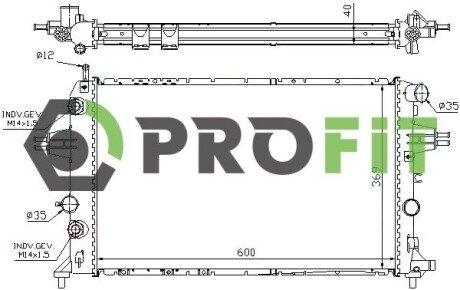 Радіатор охолодження двигуна profit 17400259