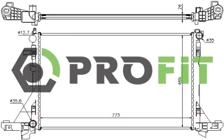 Радиатор охлаждения двигателя PROFIT 17400265 Рено Мастер 3