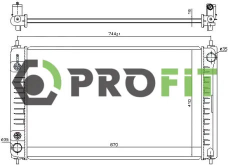 Радіатор охолодження двигуна PROFIT 17400266