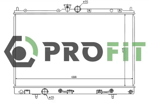 Радіатор охолодження двигуна PROFIT 17400281 (фото 1)