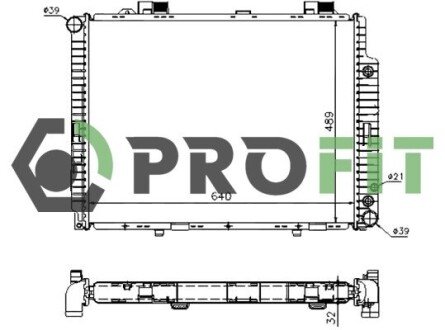 Радиатор охлаждения двигателя profit 17400305 на Мерседес W210