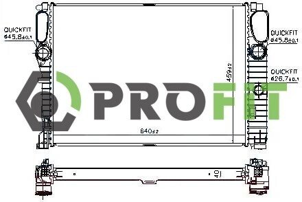 Радіатор охолодження двигуна profit 17400322
