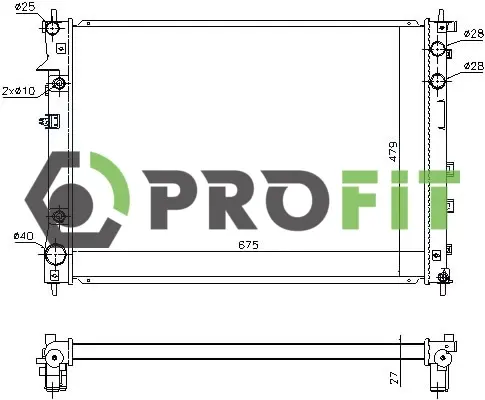 Радиатор охлаждения двигателя PROFIT 17400353