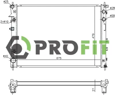 Радиатор охлаждения двигателя PROFIT 17400353