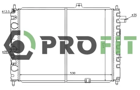Радіатор охолодження двигуна PROFIT 17400373