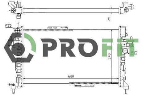 Радіатор охолодження двигуна profit 1740-0378