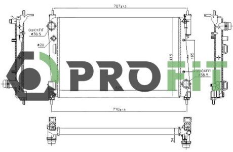 Радиатор охлаждения двигателя profit 1740-0379