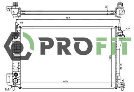 Радиатор охлаждения двигателя profit 17400384