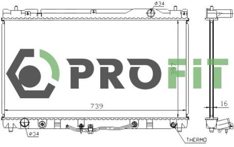 Радіатор охолодження двигуна profit 17400408