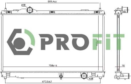 Радиатор охлаждения двигателя profit 17400420