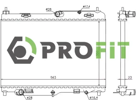 Радіатор охолодження двигуна PROFIT 17400434