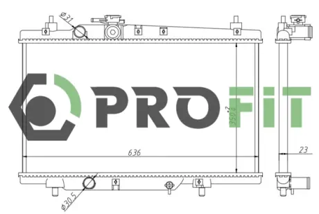 Радіатор охолодження двигуна PROFIT 17400821