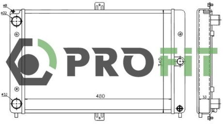Радиатор охлаждения двигателя profit 17401500