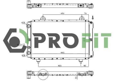Радіатор охолоджування profit 17400083 на Фиат Дукато