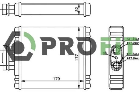 Радіатор пічки (опалювача) profit 1760-0003 на Шкода Roomster