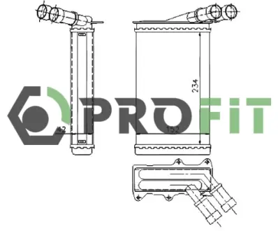 Радіатор пічки PROFIT 17600080