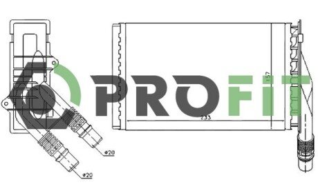 Радіатор пічки (опалювача) profit 1760-0084