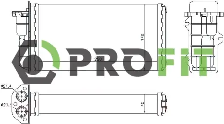 Радіатор пічки PROFIT 17600094