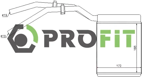 Радіатор пічки PROFIT 17600097